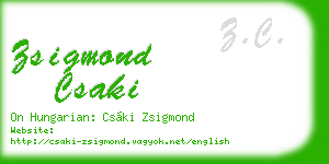 zsigmond csaki business card